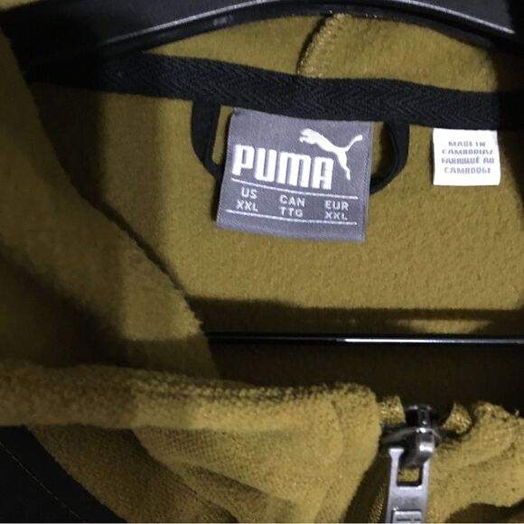 Puma Green & Black Color Block Sweater Hoodie Size XXL - Picture 4 of 14